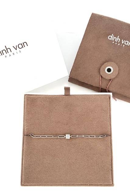 Bracelet Dinh Van Cube or blanc 750 et diamant – Dépôt-vente Or Ligne La Teste-de-Buch