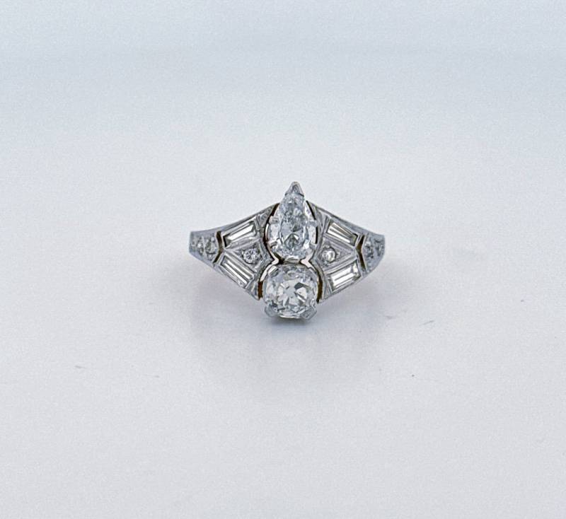 Bague rétro or et diamants – Dépôt-vente Or Ligne au cœur du Bassin d’Arcachon