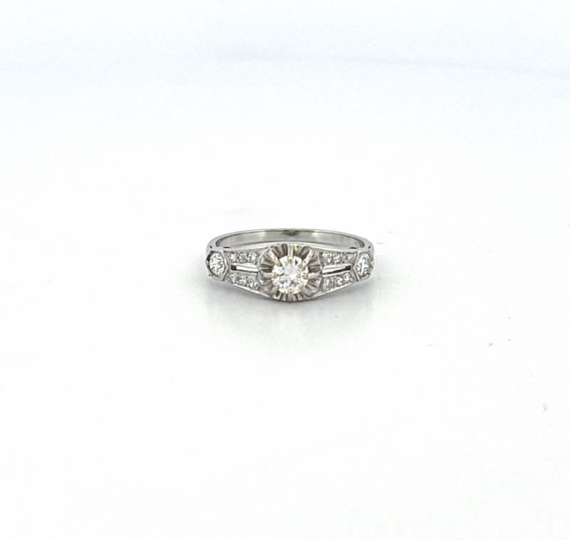 Bague jarretière diamant en or blanc – Dépôt vente bijouterie Or Ligne à La Teste de Buch