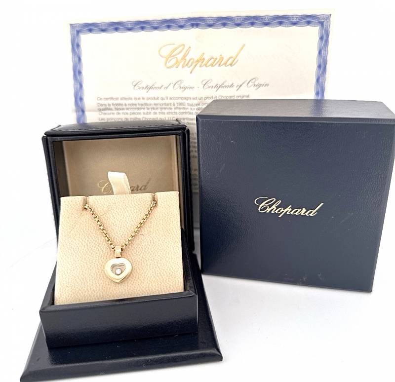 Collier Chopard Happy Diamond cœur or 750 – Dépôt-vente bijouterie Or Ligne La Teste-de-Buch