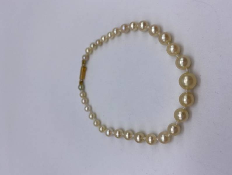 Bracelet perles de culture eau de mer avec fermoir or 750 1000 me