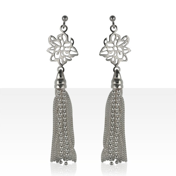 Boucles d'oreille argent la teste