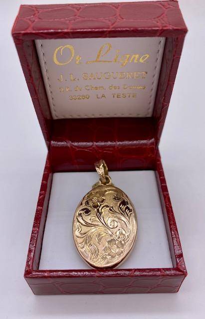 Pendentif cassolette ou médaillon porte photo or 750/1000ème occasion Or Ligne La Teste Bassin d'Arcachon