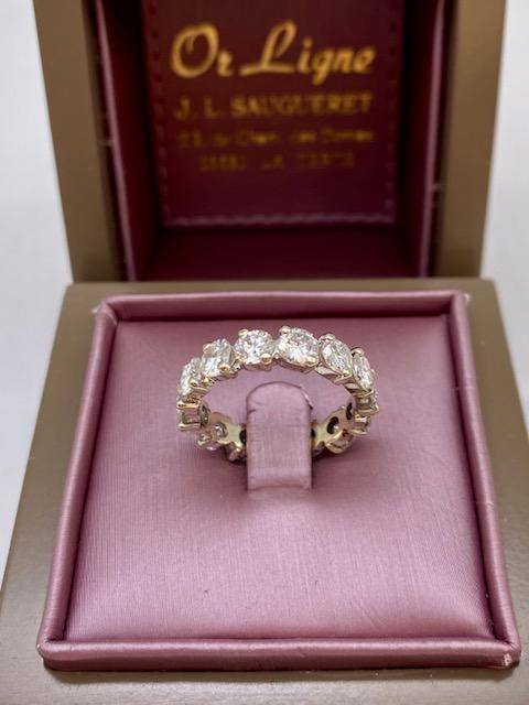 Bague tour complet diamants et or blanc 750/1000ème occasion Or Ligne La Teste Bassin d'Arcachon