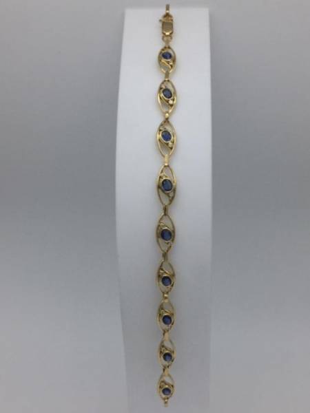 Bracelet or 750/1000ème saphirs et diamants occasion Or Ligne La Teste Bassin d'Arcachon