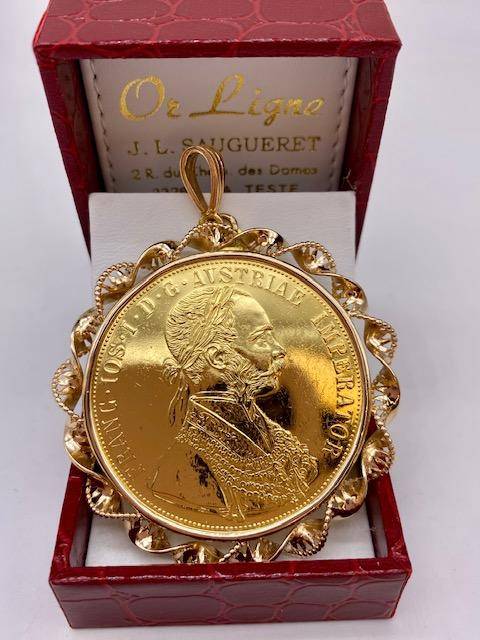 Acheter pièce autrichienne montée en pendentif en dépôt vente chez Or Ligne à La Teste près de Bordeaux