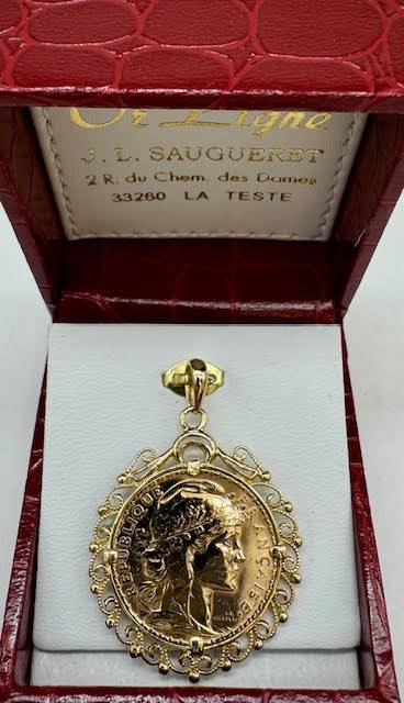 Bijou d'Exception à La Teste de Buch : Le Pendentif Porte-Pièce d'Or chez Or Ligne en Gironde