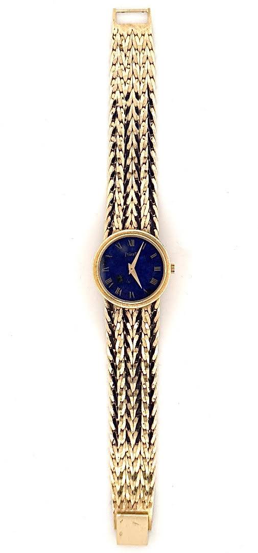 Un Trésor du Temps : Montre Piaget en Or avec Lapis Lazuli en dépôt Vente chez Or Ligne à La Teste