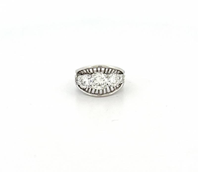 Bague vintage en or blanc et diamants 2.25 carats – Dépôt-vente Or Ligne La Teste de Buch